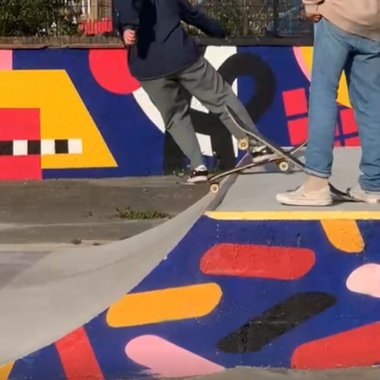 skaters on a ramp