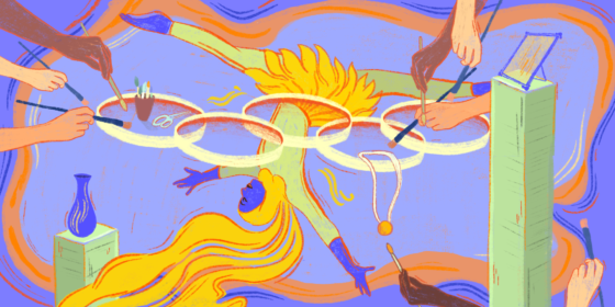 Muslims celebrating Olympic Art and Sport
