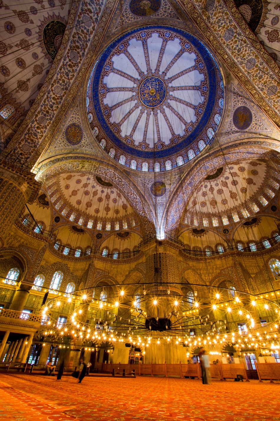 Interior of the Sultan Ahmed Mosque