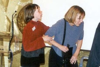 Sterre meets Linda Jordan at the conference