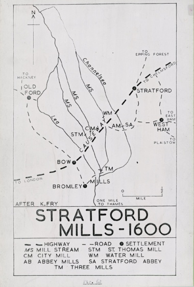 Map of Three Mills River 1600