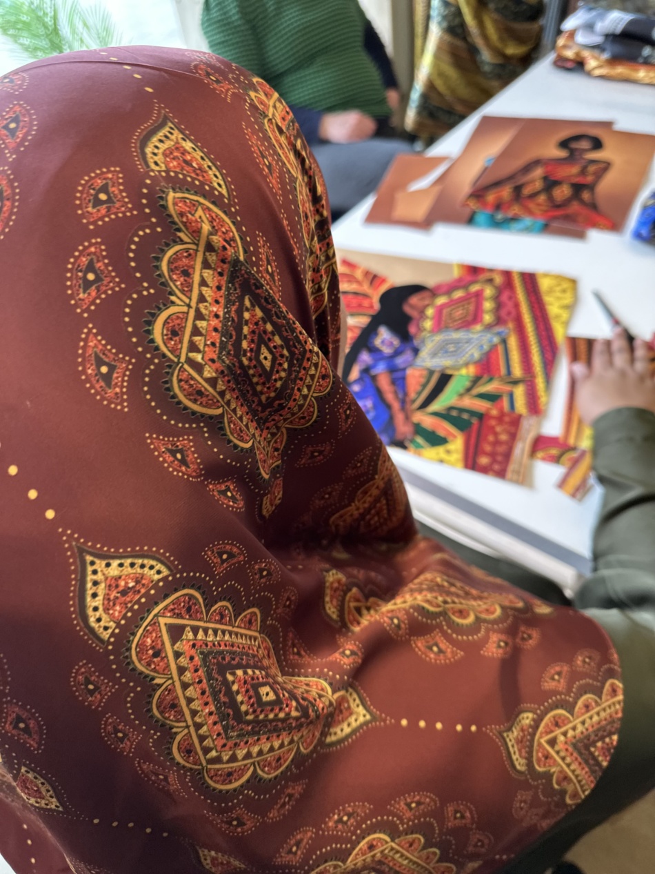 An artists creating