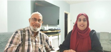 Abdul Hakim and Farzana Hakim seated