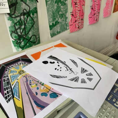 colourful riso prints